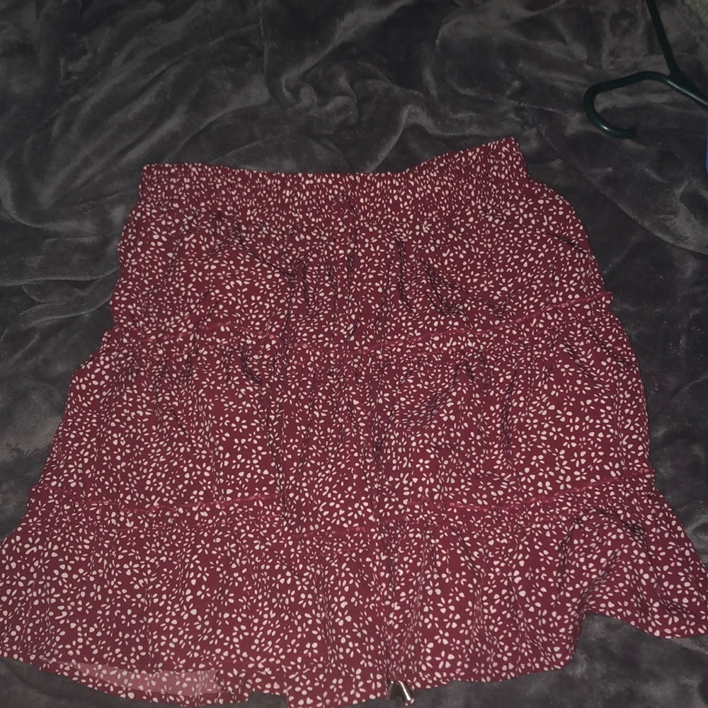 flowy patterned skirt
